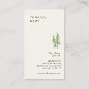 Green Trees Logo Business Card