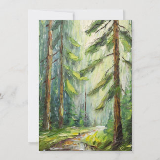 Green Trees Nature Peacful Holiday Card