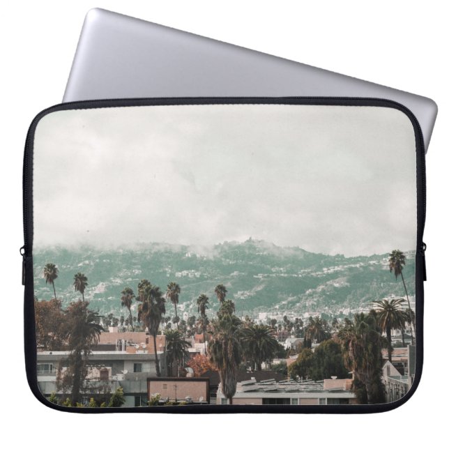GREEN TREES NEAR BUILDINGS LAPTOP SLEEVE (Front)
