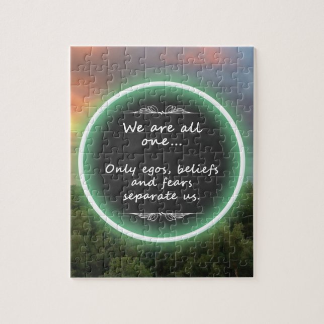 Green Trees with Quote Jigsaw Puzzle (Vertical)