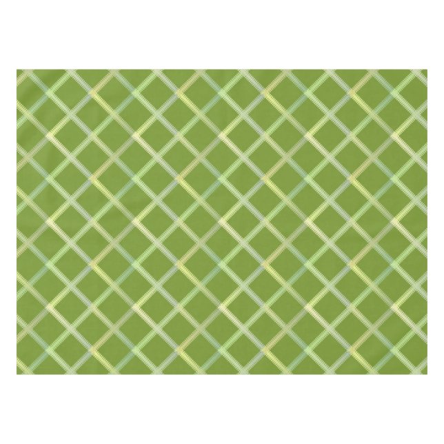 Green Trellis Pattern Tablecloth (Front (Horizontal))