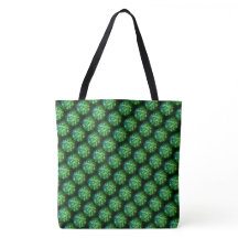 "Green Trellis" Shoulder Tote