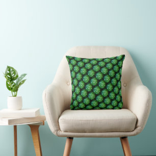 "Green Trellis"Throw Pillow