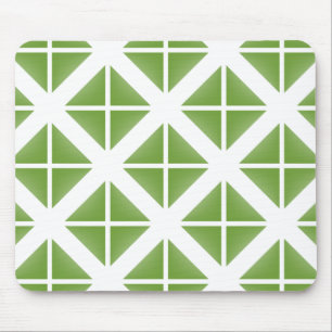 Green Trendy Triangle Pattern Mouse Mat