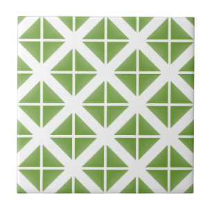 Green Trendy Triangle Pattern Tile
