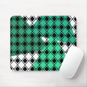 Green Triangle Harlequin Mouse Mat