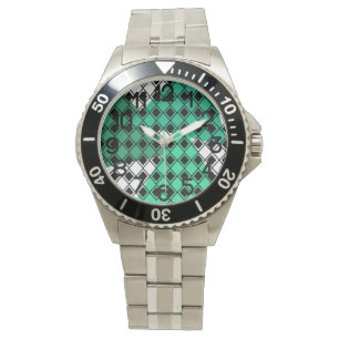 Green Triangle Harlequin Watch