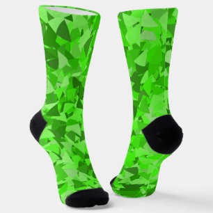 Green Triangle Pattern Socks