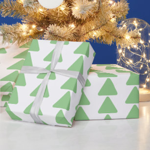 Green Triangle Print  Wrapping Paper