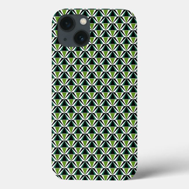 Green Triangles Case-Mate iPhone Case (Back)