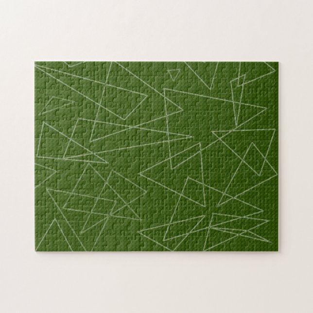 Green Triangles Jigsaw Puzzle (Horizontal)