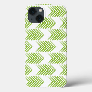 Green Tribal Arrow Pattern iPhone 13 Case