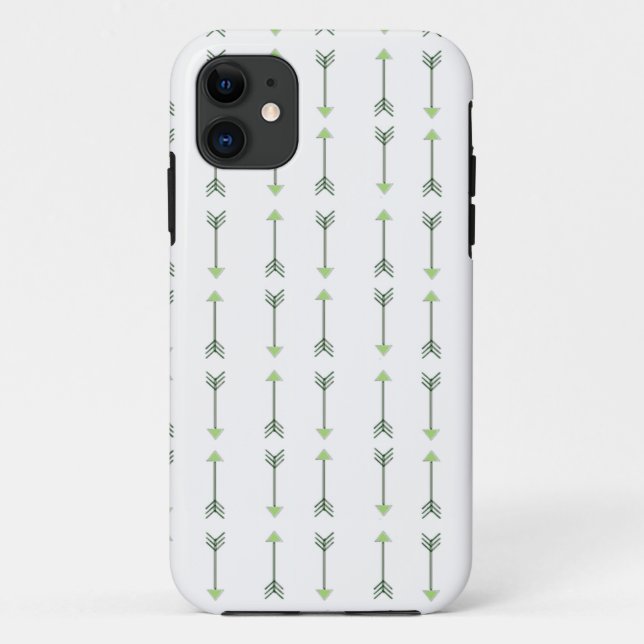 Green Tribal Arrow Pattern Case-Mate iPhone Case (Back)