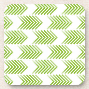 Green Tribal Arrow Pattern Coaster