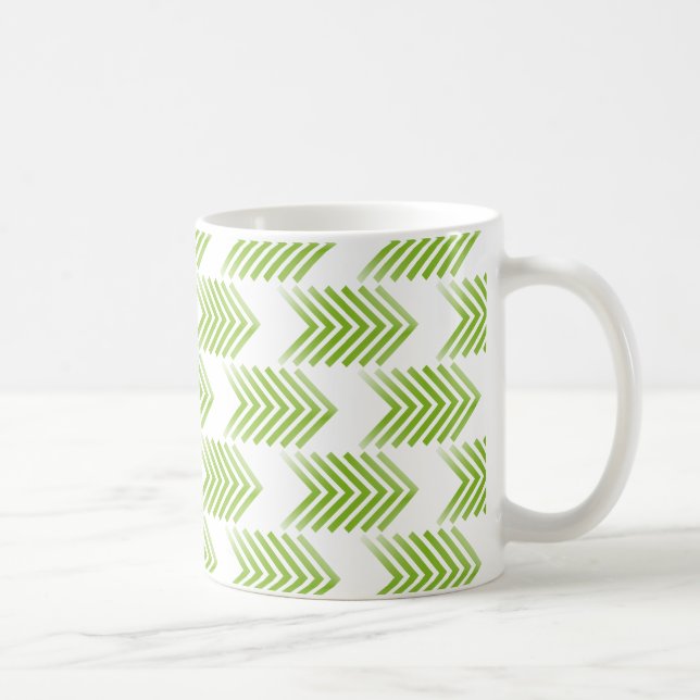 Green Tribal Arrow Pattern Coffee Mug (Right)