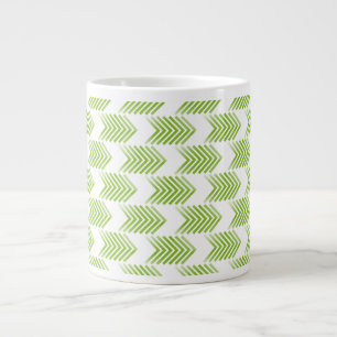 Green Tribal Arrow Pattern Large Coffee Mug