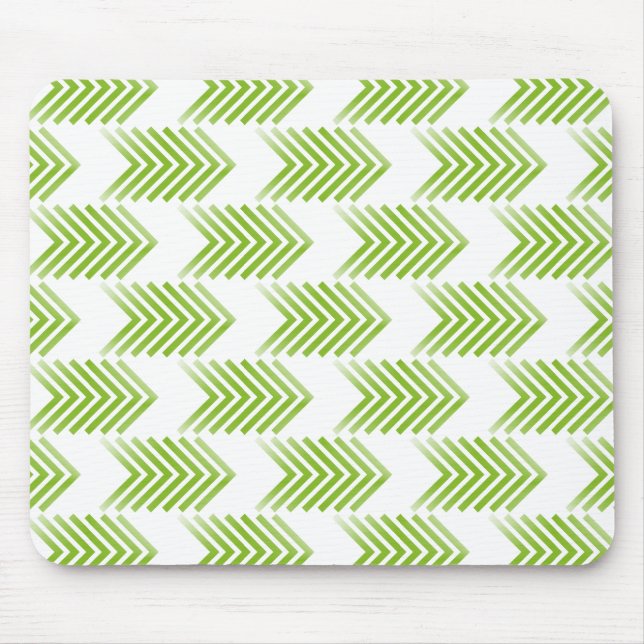 Green Tribal Arrow Pattern Mouse Mat (Front)