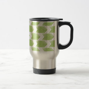 Green Tribal Arrow Pattern Travel Mug