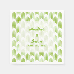 Green Tribal Arrows Paper Napkins