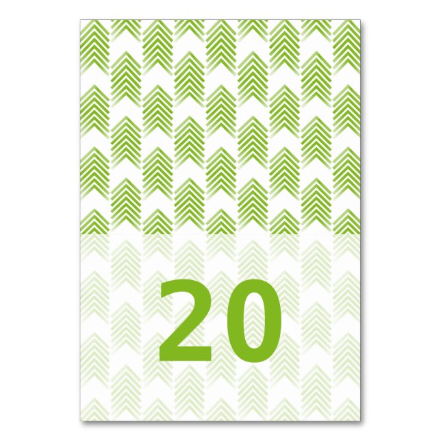 Green Tribal Arrows Table Card (Front)