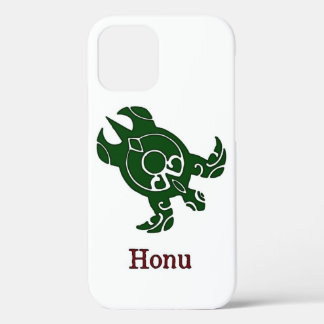 Green Tribal Sea Turtle on White Case-Mate iPhone  12 Case