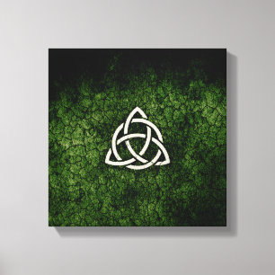 Green Triquetra Canvas Print
