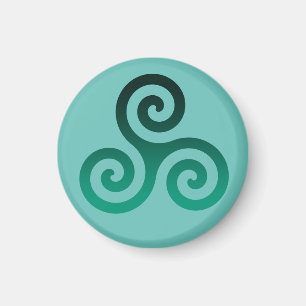 Green Triskele Ancient Celtic Symbol Mint Magnet
