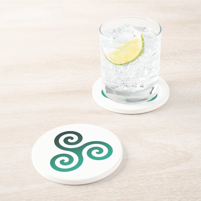 Green Triskele Coaster (Side)