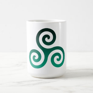 Green Triskele Coffee Mug