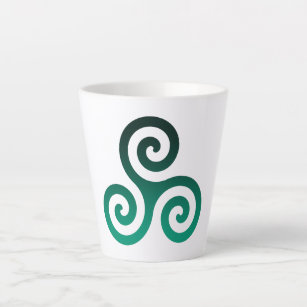 Green Triskele Latte Mug