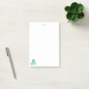 Green Triskele Post-it Notes