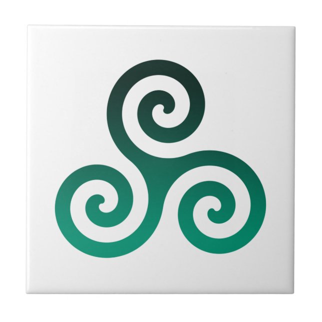Green Triskele Tile (Front)
