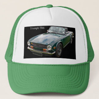 Green Triumph TR6 Classic Sports Car Trucker Hat