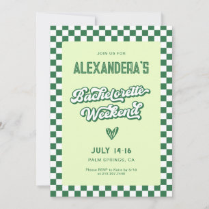 Green Tropical Bachelorette Weekend Party Invitation