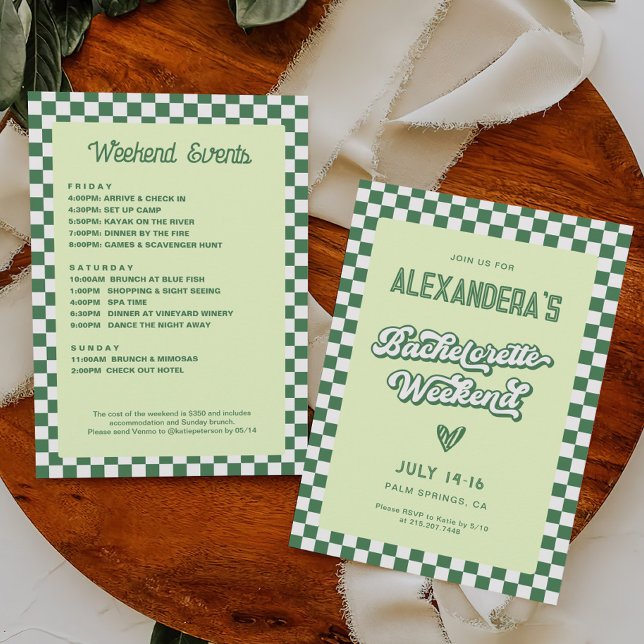 Green Tropical Bachelorette Weekend Party  Invitation (Creator Uploaded)