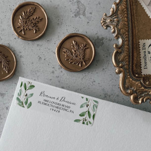Green Tropical Eucalyptus Return Address Label