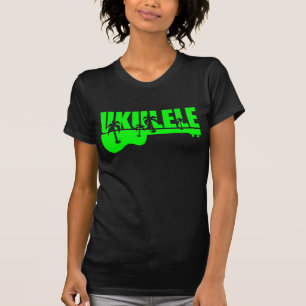 green tropical hawaiian uke ukulele design T-Shirt