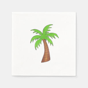 Green Tropical Island Palm Tree Trees Napkin