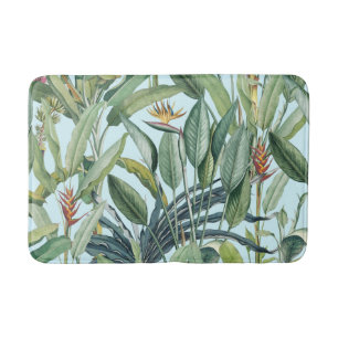 Green Tropical Jungle Banana Tree Strelitzia Bath Mat