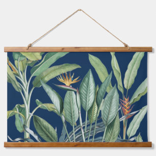 Green Tropical Jungle Banana Tree Strelitzia Hanging Tapestry