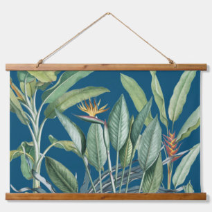 Green Tropical Jungle Banana Tree Strelitzia Hanging Tapestry