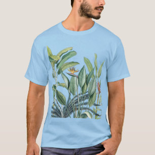 Green Tropical Jungle Banana Tree Strelitzia T-Shirt