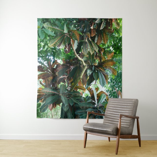 Green Tropical Jungle Tapestry (In Situ)