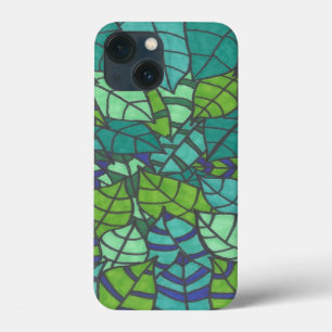 Green Tropical Leaves  Beach Towel iPhone 13 Mini Case