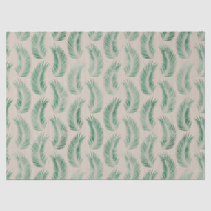 Green Tropical Leaves Decoupage Tissue Paper
