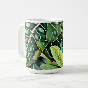 Green Tropical Leaves Housewarming Gift Coffee Mug