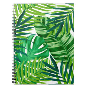 Green Tropical Leaves Notebook