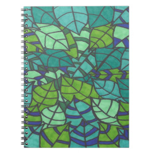 Green Tropical Leaves  Notebook