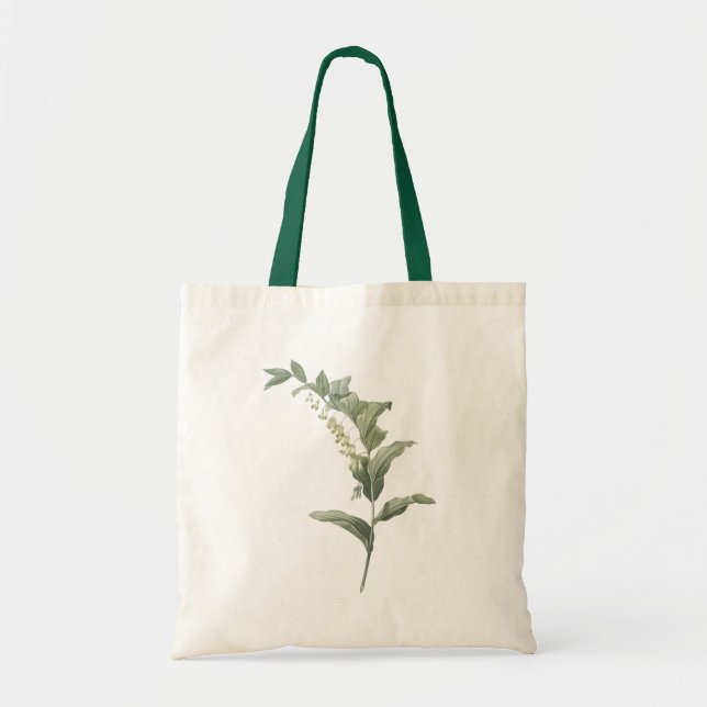 Green Tropical Leaves Tote Bag (Front)