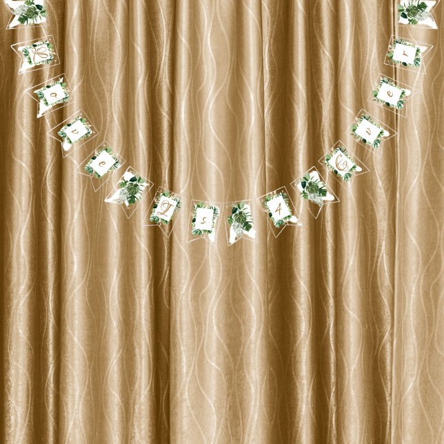 Green Tropical Leaves Wedding Décor Bunting (Creator Uploaded)